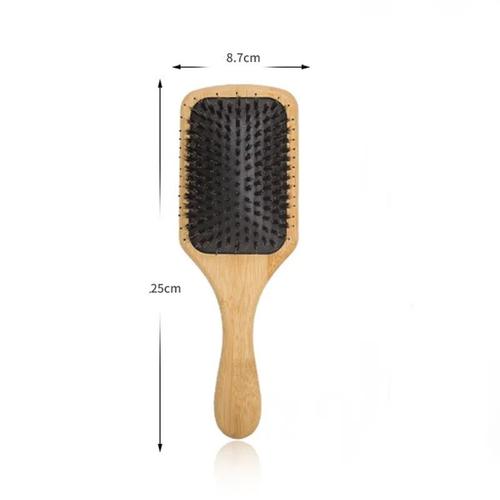 Boar Bristle Hair Brush Natural Beech Comb Hairbrush For Curly Thick Long Dry Wet Hair Detangler Massage Brushes 