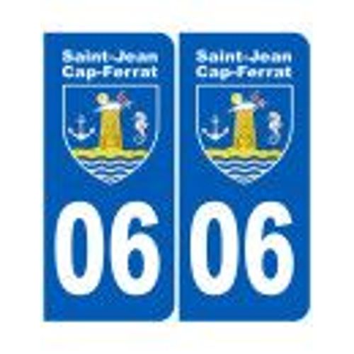 Immatriculation 06 Saint-Jean-Cap-Ferrat - Sticker/Autocollant