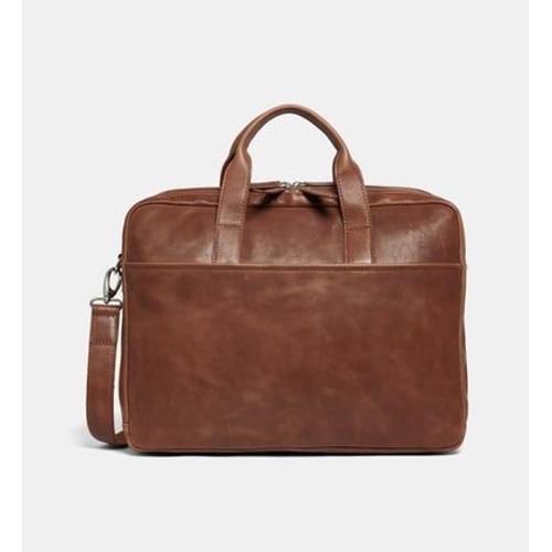 Galeries Lafayette - Sac porte-documents ordinateur New Baia cuir - Marron