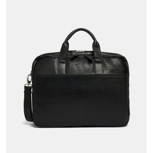 Galeries Lafayette - Sac porte-documents ordinateur New Baia cuir - Noir