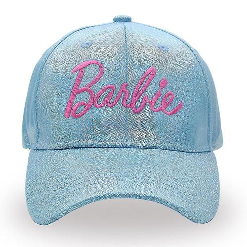 Casquette de Baseball Laser pour femmes et filles, film Barbie, lettre rose brod¿¿e, chapeau r¿¿glable brillant, cadeaux de no?l, bleu