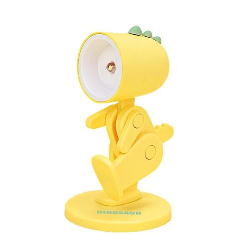 Veilleuse Forme De Dinosaure Mini Lampe De Bureau Support De T¿¿L¿¿Phone Support Cadeaux Jaune