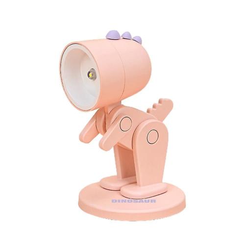 Veilleuse Forme De Dinosaure Mini Lampe De Bureau Support De T¿¿L¿¿Phone Support Cadeaux Rose