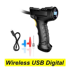 Usb Sans Fil Numérique - Compresseur Numérique Portable Sans Fil Pour Voiture, Gonfleur D'opathie Automatique, Équipement D'inspection Et De Réparation, 120w