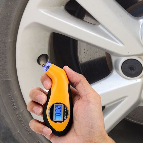 Manomètre Électronique Numérique Lcd Pour Voiture Et Moto, Outil De Testeur De Baromètre, Jauge De Pression D'air