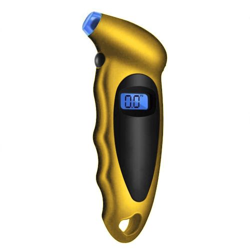Or - Manomètre Numérique De Haute Précision, Rétro-Éclairage, Moniteur De Pression Des Pneus De Voiture, Affichage Lcd