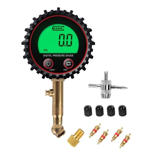 Manomètre Numérique De Pression Pour Pneus, Mise À Niveau Du Mandrin À Air Et Accessoires De Compresseur, Écran Lcd, Projecteur Led Robuste, 255psi
