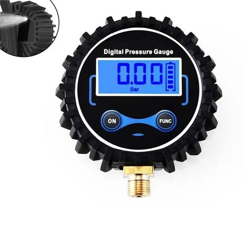 Noir - Manomètre Numérique Haute Précision Pour Pneus, 0-200psi, Manomètre Lcd Avec Lumière Led, Pour Voiture, Camion, Moto