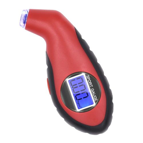 Rouge Noir - Manomètre Numérique Rétro4.2 Pour Voiture, Compteur De Pression D'air, Baromètre De Camion, Testeur De Surveillance Automobile