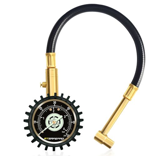 Angle Droit 60 Psi - Manomètre Professionnel Pour Pneus De Moto, 60 Psi, Mandrin À 90 Degrés En Laiton, Mandrin À Angle Droit Pour Voiture, Vélo, Suv