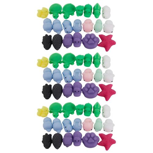 60pcs Mini Jouet A Ecraser Jouet Anti-Stress De Pression De Relachement Souple De Mochi Visqueux Kawaii Animal De Decompression Visqueux Joint Poulpe Lapin N20