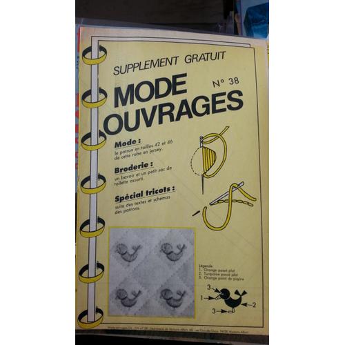 Supplément Mode-Ouvrages De La Revue Femmes D'aujourd'hui N°38: Mode, Broderie, Spécial Tricot