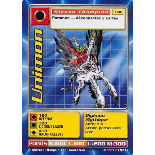 Unimon - Carte Digimon 1ère Édition