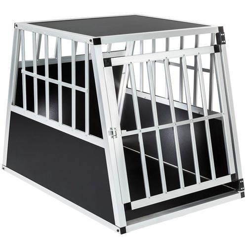 Tectake Cage De Transport Pour Chien En Aluminium 66 Cm X 90 Cm X 69,5 Cm Noir