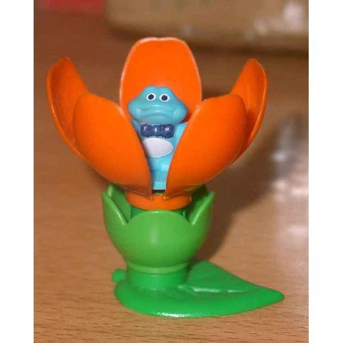 Kinder - Fleur K97n35 - K97 N°35 - Fleur Orange Avec Grenouille Bleue.