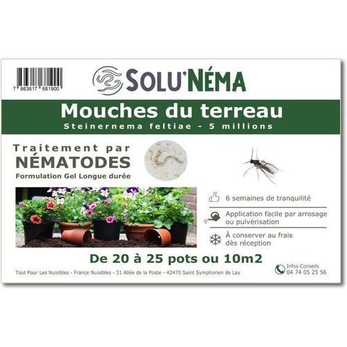 SOLUNEMA - TRAITEMENT MOUCHES DES TERREAUX - 5 MILLIONS NÉMATODES SF