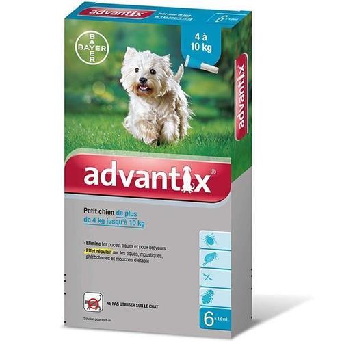 Advantix Petit Chien 4-10kg 6 Pipettes