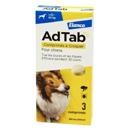 Adtab Anti Puces Chien Xl (22-45 Kgs) Boite De 3