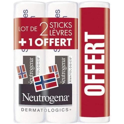 Neutrogena Stick Lèvres Nutrition Lot De 3 X 4,8 G Dont 1 Offert66 