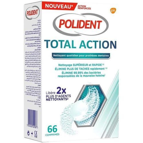 Polident Nettoyant Total Action Pour Prothses Dentaires Partielles Ou Compltes Format 1x66 Comprims[352] 