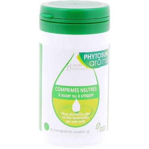 Bien-Être Et Massage Phytosun - Comprimés Neutres Pour L'absorption Des Huiles Essentielles - Boîte De 45 Comprimés 339249 