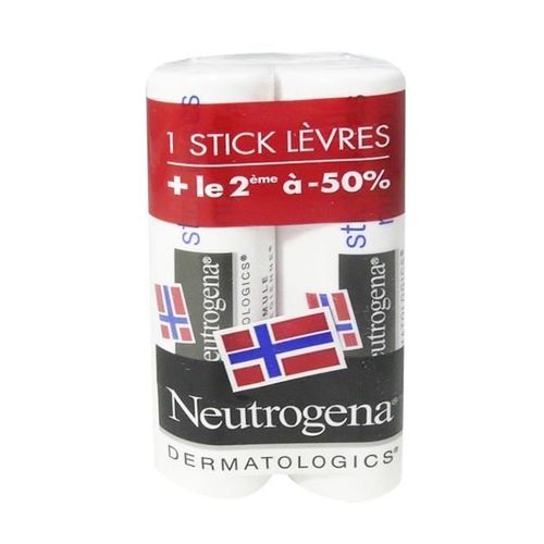 Neutrogena - Neutrogena Duo Stick Lèvres 2 X 4,8 G Baume Lèvres 1 Unité 