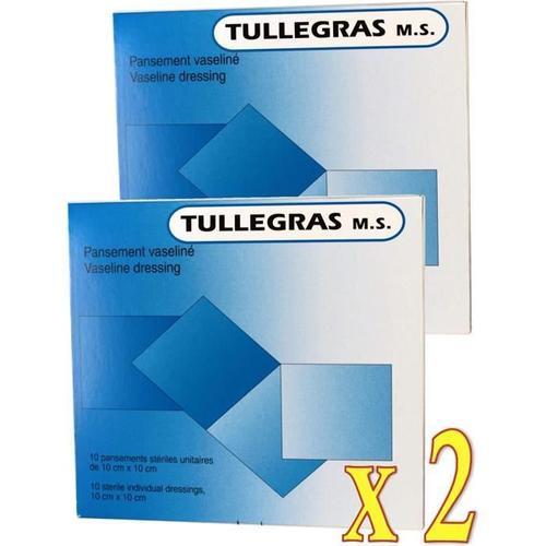 Tulle Gras Solvay Lot De 2 X 10 Compresses 10 Cm X 10 Cm 