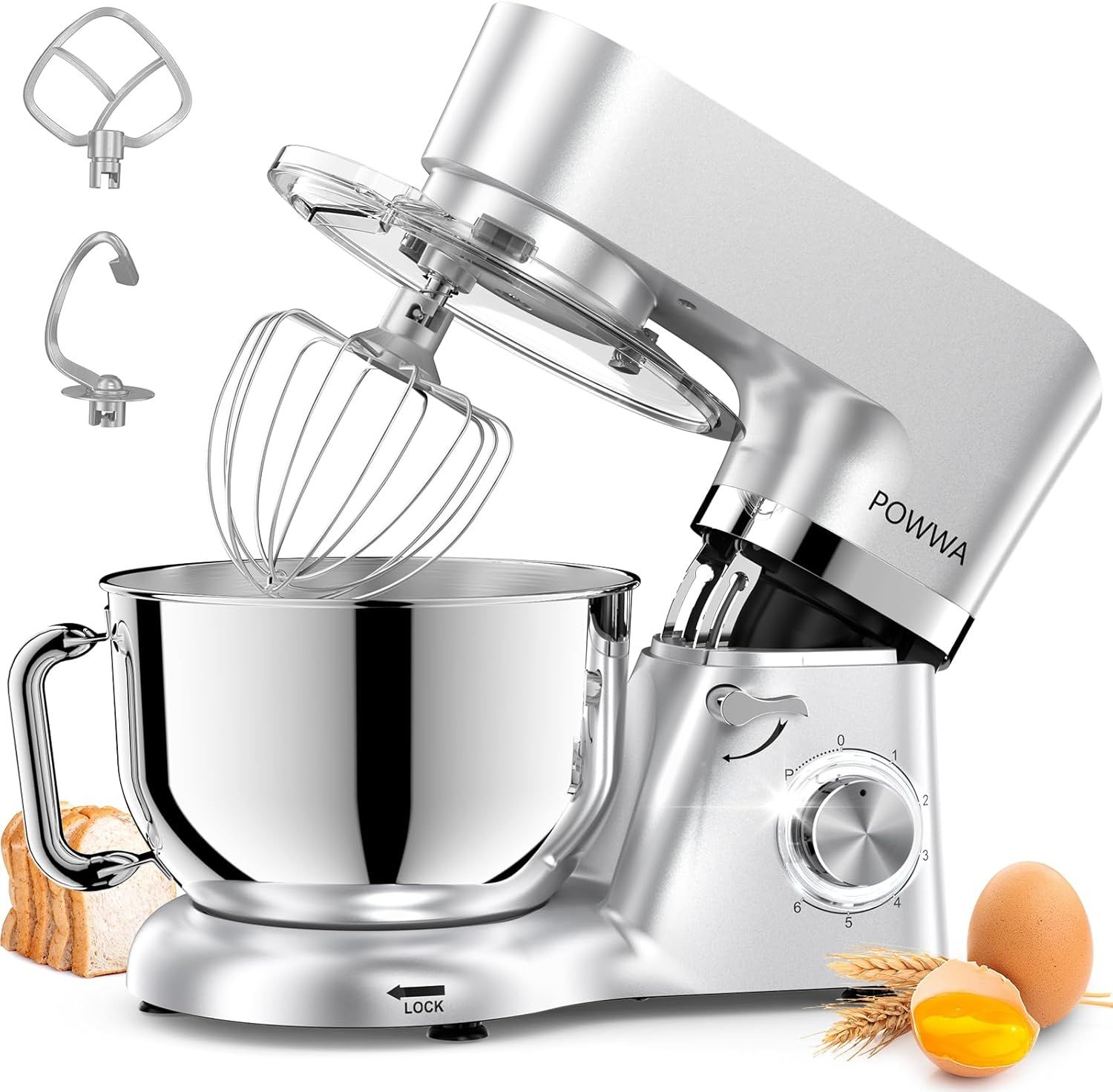 Robot Pâtissier, 1500W Pétrin Professionnel, Silencieux Robot De Cu...