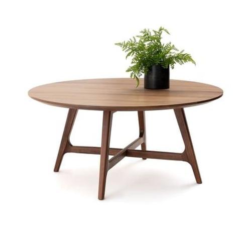 La Redoute Intérieurs - Grande Table Basse Ronde Noyer, Larsen  - Beige