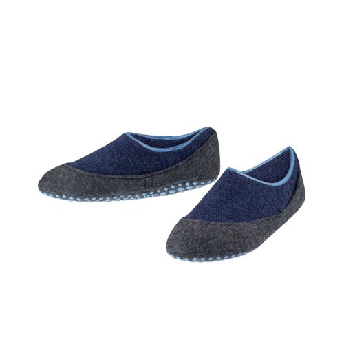 Falke Chaussons Enfants Cosyshoe, Court, Pantoufle, Antidérapant, Laine Vierge Bleu Foncé 35-36