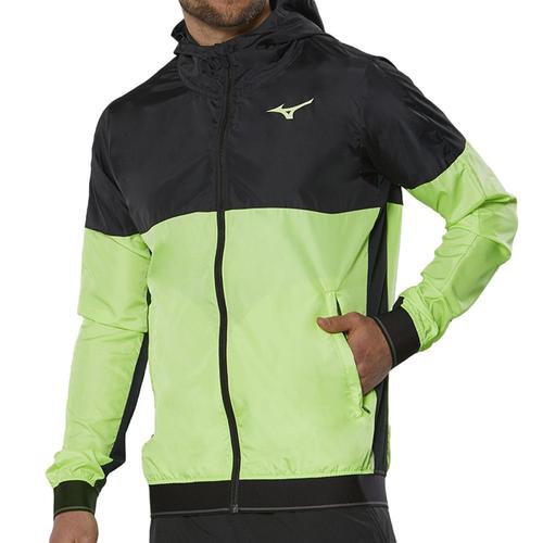 Veste Coupe-Vent Noir/Vert Homme Mizuno 62ge2001