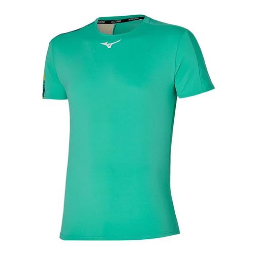 T-Shirt De Tennis Vert Homme Mizuno Tennis Shadow