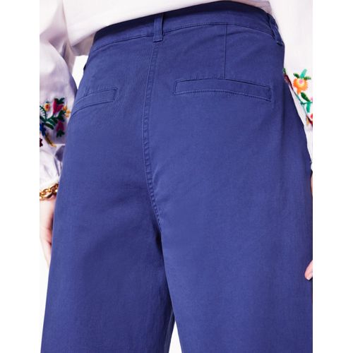Pantacourt Chino À Poches Plaquées-Aristocratic Blue/ Ivory Stripe