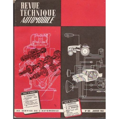 Etude Technique Et Pratique Parue Dans Le N° 189 De La Revue Technique Automobile.