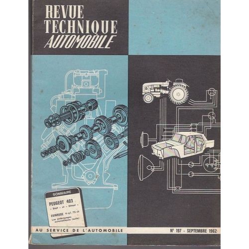 Revue Technique Automobile  N° 197 : Peugeot 403 Sept Et Diesel - Evinrude 4 Cyl 75 Ch