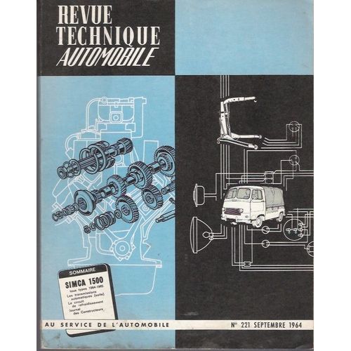 Revue Technique Automobile, N° 221, Septembre 1964, Simca 1500 Tous Types 1964-1965, ...