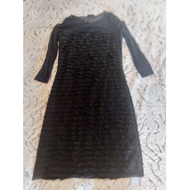 Robe Ceintrée Couleur Noire, Marque Anne Weyburn Taille 38