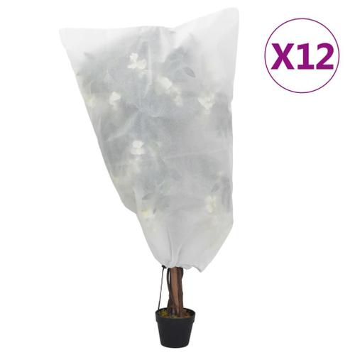 vidaXL Housses de protection pour plantes avec cordon de serrage 12pcs