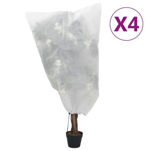 vidaXL Housses de protection pour plantes avec cordon de serrage 4 pcs