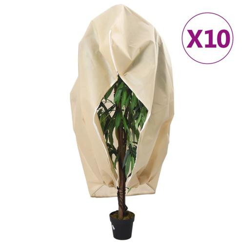 vidaXL Housses de protection pour plantes avec fermeture éclair 10 pcs