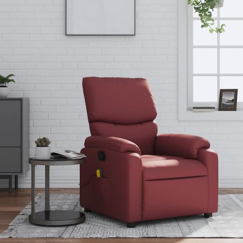 Vidaxl Fauteuil De Massage Inclinable Rouge Bordeaux Similicuir