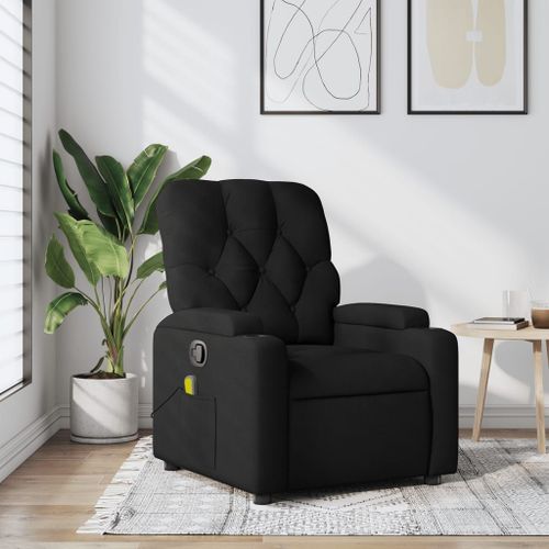 Vidaxl Fauteuil De Massage Inclinable Noir Tissu