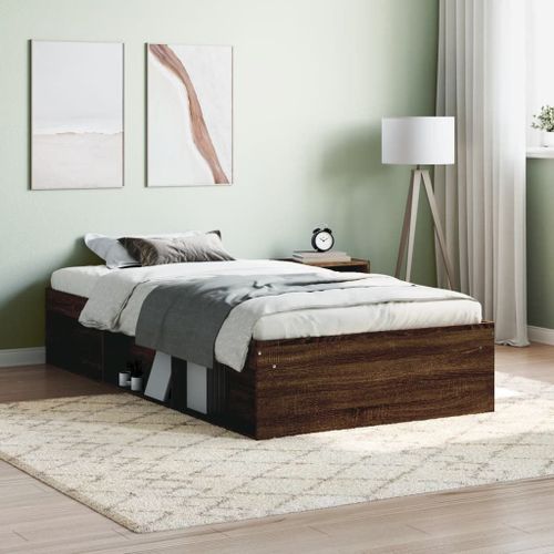 Vidaxl Cadre De Lit Sans Matelas Chêne Marron 90x190 Cm