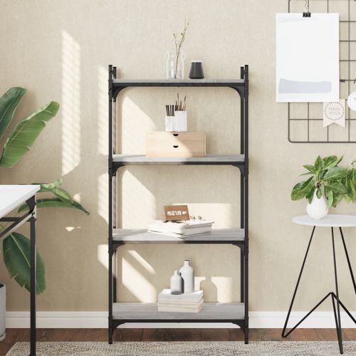 Vidaxl Bibliothèque À 4 Niveaux Sonoma Gris 60x30x120 Cm
