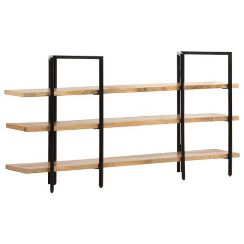 Vidaxl Bibliothèque À 3 Niveaux 160x31x80 Cm Bois De Manguier Massif
