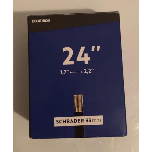 Chambre À Air 24 Pouces Schrader 33mm 1,7 À 2,2''' Decathlon