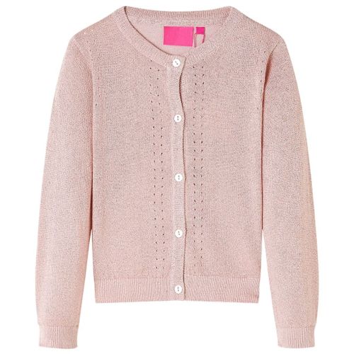Cardigan Pour Enfants Tricoté Rose Doux 116