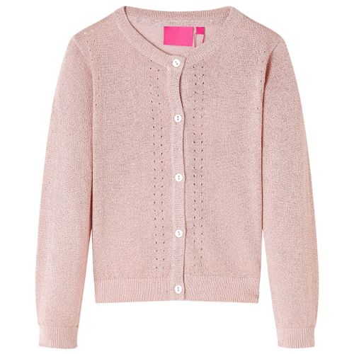 Cardigan Pour Enfants Tricoté Rose Doux 128
