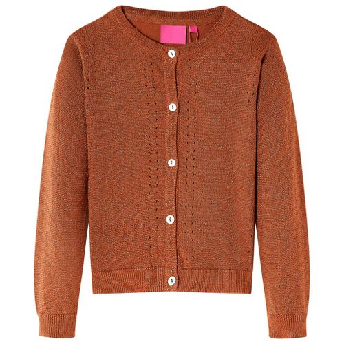 Cardigan Pour Enfants Tricoté Cognac 104