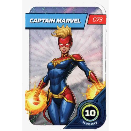 Captain Marvel 073 - Image Vignette Carte N°73 - Album Défie Tes Héros - Marvel - Leclerc - 2023